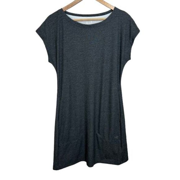 Arcteryx Serinda Dress Womens M Gray Short Sleeve Gorpcore Athleisure Pockets - Picture 1 of 7